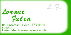 lorant fulea business card
